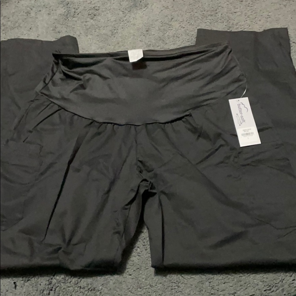 Black Maternity Scrub Bottoms